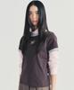 Nigaennikol Butterfly Contrast Ringer Top_Charcoal Silver