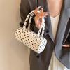 Anti-Splash Water Polka Dot Cylindrical Bag Polyester PU Shoulder Bag Spicy Girl Handbag  Women
