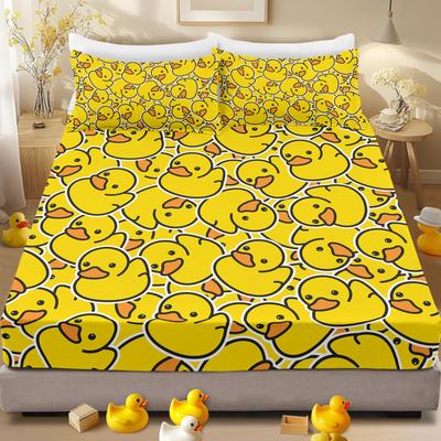 Cute Cartoon Pattern Mattress Three-Piece Digital Printing Bedding Mattress Three-Piece Set Children And Adults