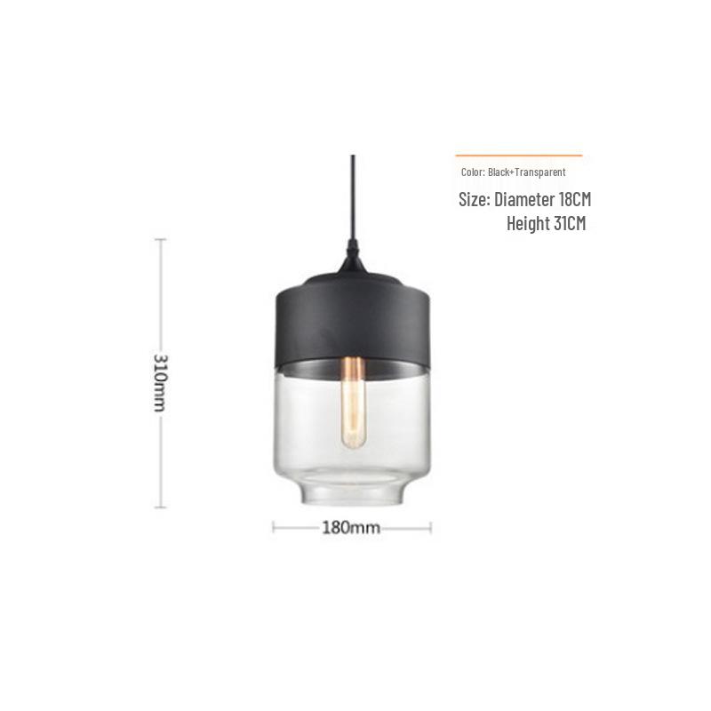 Nordic Retro Glass Pendant Light for Dining, Living Room, Bar, Cafe