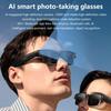 HD 800W Pixels AI Smart Glasses Photochromic Chat GPT Camera Bluetooth Call Voice Assistant Music Player Translation Semi-Rimless UV Protection Unisex