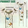 Decorative Metal Bird Feeder With Trellis for Climbing Planting Trellis Bird Bath Freestanding Birdbath for Yard Patio Outdoors