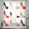 Farbe High Heels Tüllvorhänge für Wohnzimmer Transparenter Vorhang Schlafzimmer Voile Dekorative Fensterbehandlungen