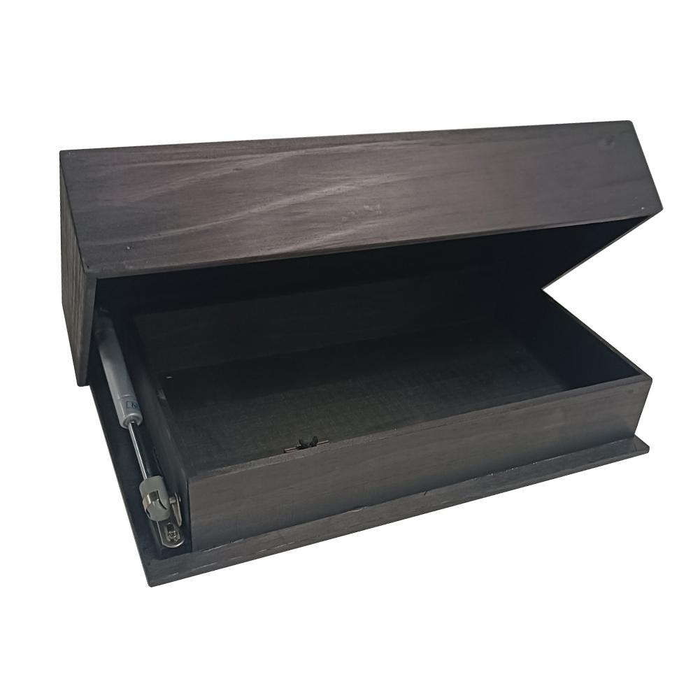 Wooden Concealed Floating Shelf with Secret Compartment Storage Rack Wall-Mounted Hidden Display Cabinet Shelves for Home Decor