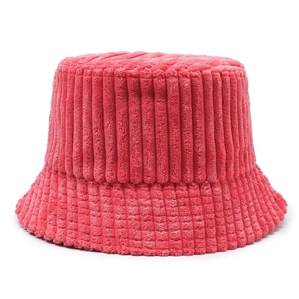 Adjustable Corduroy Bucket Hat Breathable Travel Sun Shade Cap Fashion Fisherman Hat for Women