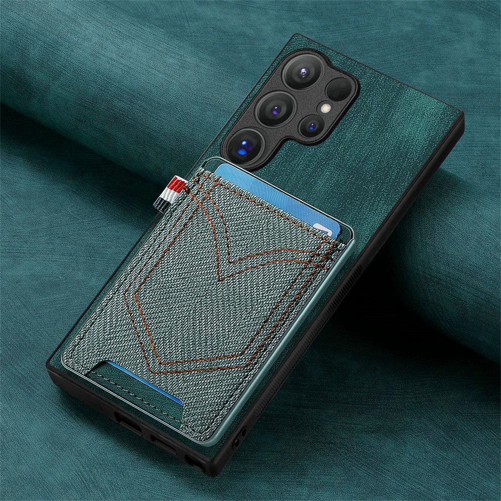 For Samsung Galaxy S26 Ultra Luxury Cover Magnetic Leather Back Panel Samsung S25 Plus S 25 Edge S25 FE Card Pocket Cover Etui