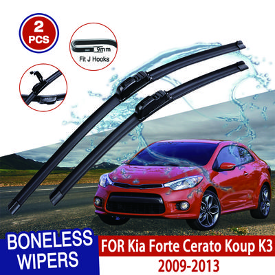 For Kia Forte Cerato Koup K3 2009-2013 Car Windshield Wiper U-type Soft Rubber Frameless Bracketless Car Wipers 24"+20"