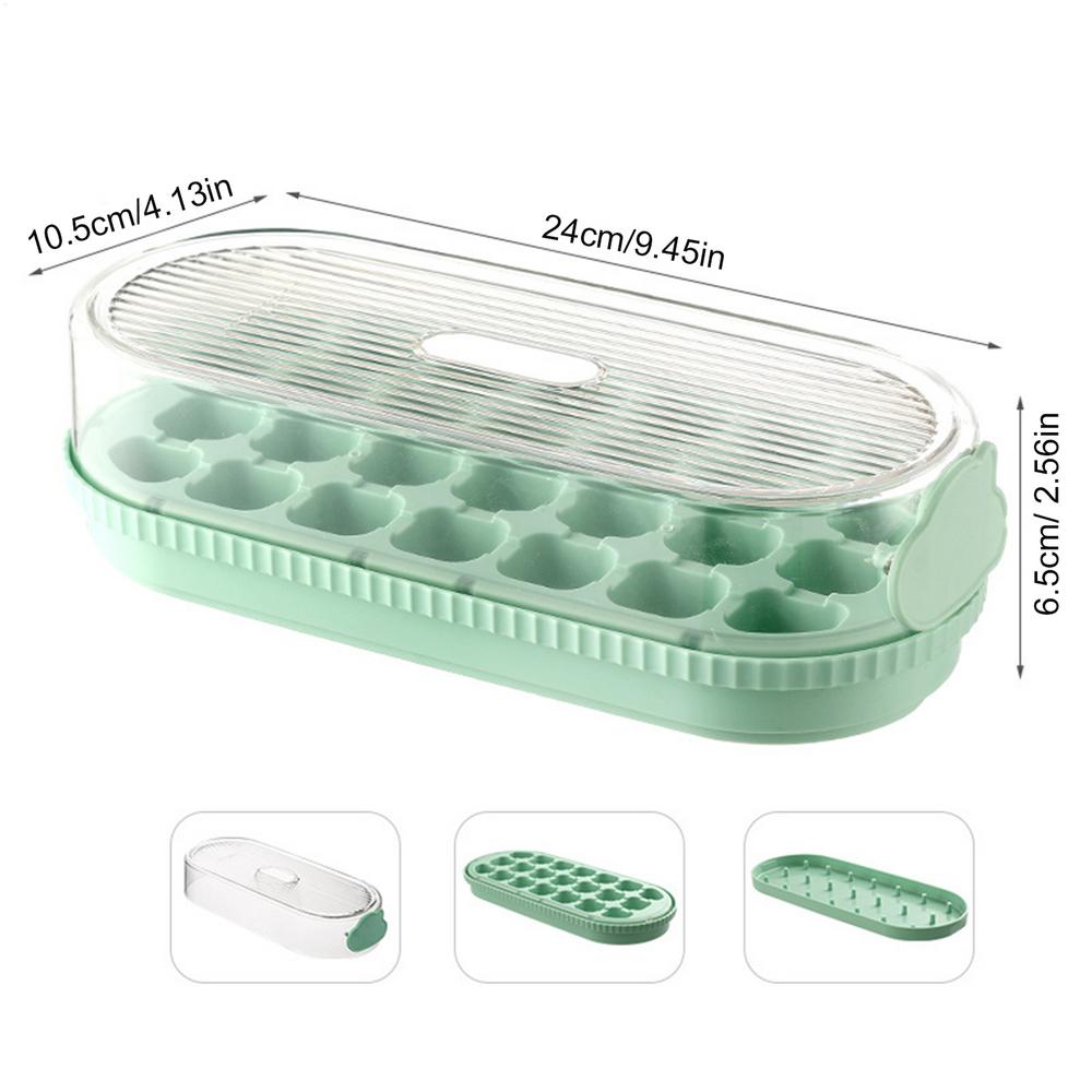 Eiswürfelform mit Deckel Eiswürfelbereiter Form für Gefrierschrank Leichtes Entnehmen Küchenzubehör für Getränke Whiskey Wodka Tequila Cocktails