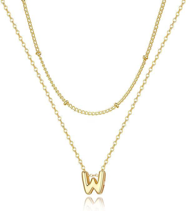 Trendy 26-Letter Pendant Layered Necklace: Elegant Women's Statement Clavicle Chain