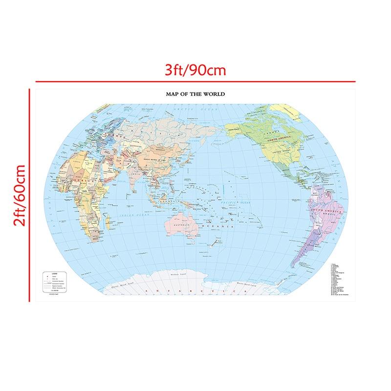 The World Map Prints Frameless Painting Poster Background Cloth Wall Living Room Children Background Murals