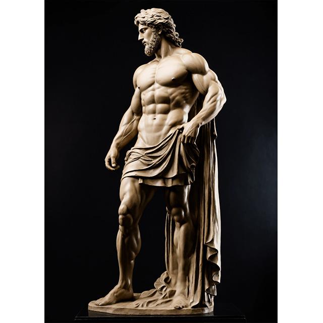 Stone Gold Statue Muscular Greek God Statue Prints Poster Canvas Painting Modern Wall Art Picture Living Room Bedroom Home Decor
