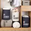 Foldable Drawstring Laundry Basket Waterproof Quilt Storage Bags Clothes Storage Basket  for Home