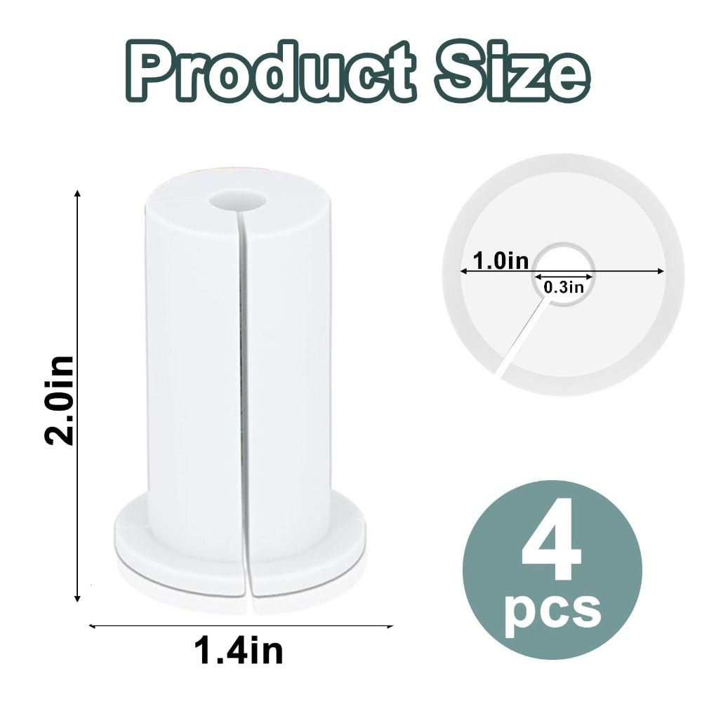 4PCS 1*2in Cable Routing Kit Rubber Ethernet Cable Grommet for Starlink Protecting Wires