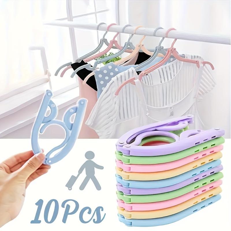 Foldable Travel Hanger Portable, Thick, Anti-Slip for Clothes, Trousers, Ties Ideal for Home, Dorm, Travel