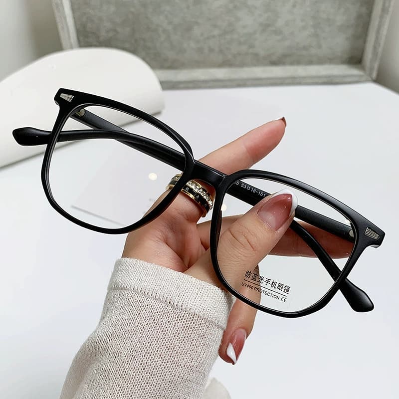 Oversized Leopard Myopia Glasses for Women Men Comfortable Anti-blue Light Computer Glasses Prescription Eyewear 0 To -4.0