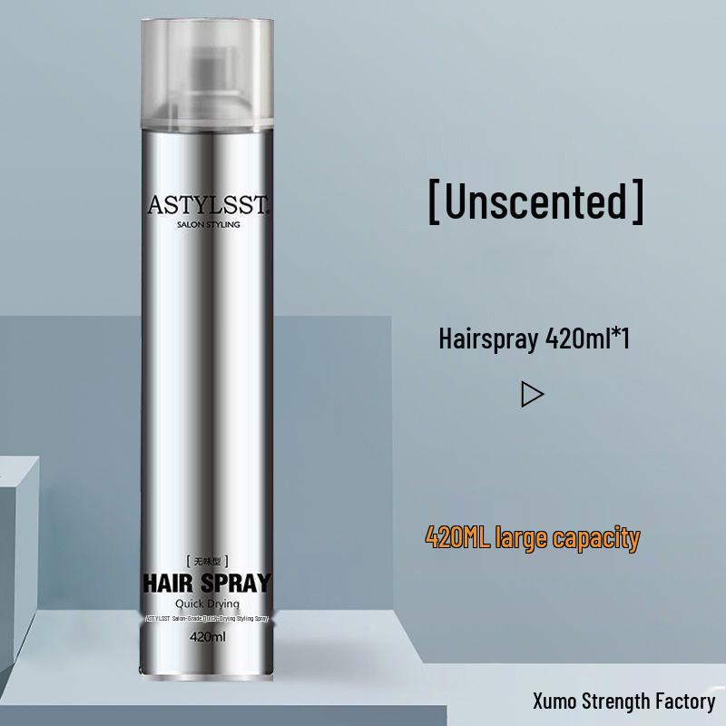 Men s Long-Lasting Volumizing Hair Gel Spray: Odorless, Natural, Moisturizing Styling Wax Spray 420ml x1