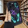 Blue Butterfly Purple Flower Art Shockproof Phone Case For Xiaomi Redmi Note 15 14 13 12 11 10 9 8 Pro Anti-Slip Anti-Fall Cover