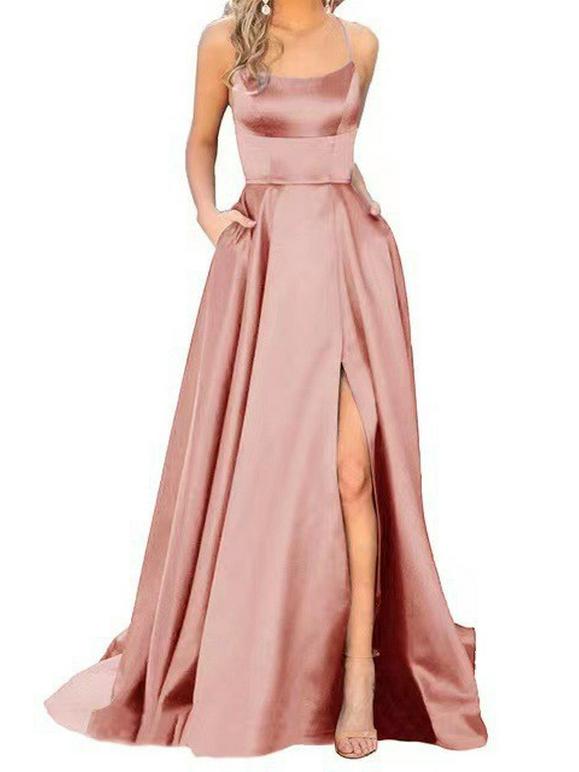 Elegant Off-Shoulder Slim Bridesmaid Dress - Long Solid Color Evening Gown for Best Friends
