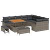 Garden Sofa Set with Cushions 12 Pcs Grey Poly Rattan