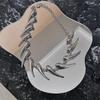 Personalized Spine Geometric Silver Spine Irregular Metal Necklace Exaggerated Necklace Niche Necklace