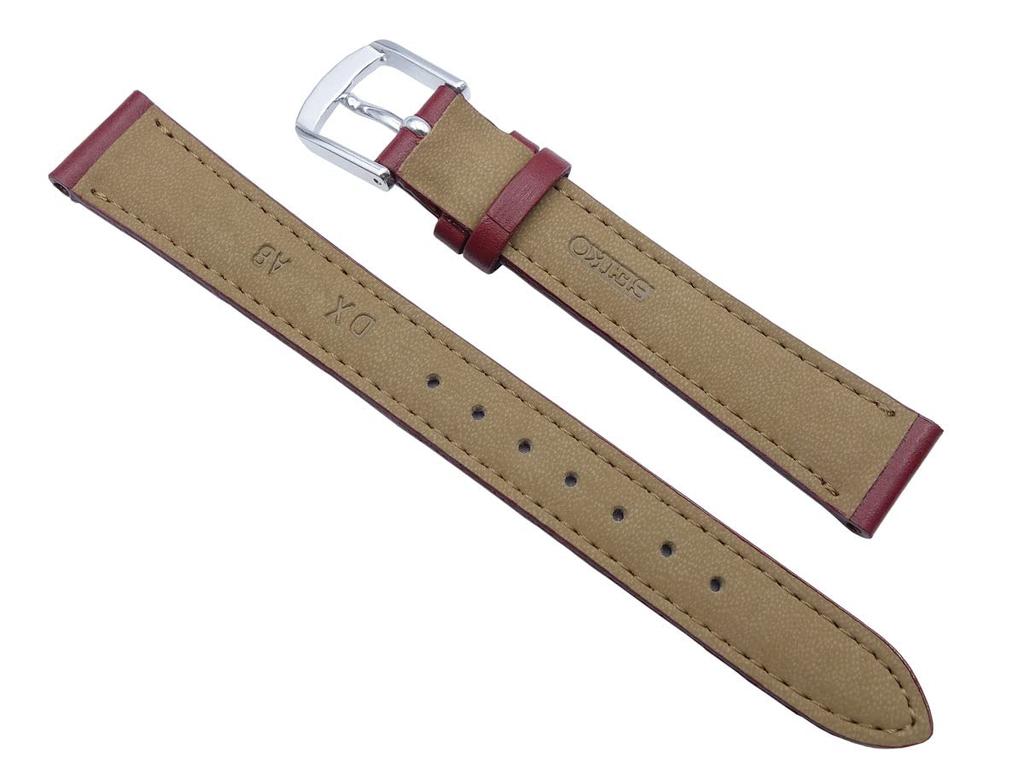 Seiko Replacement Colored Calfskin with DX28A Watches (Genuine) Strap, Water-Repellent Stitching, [] Men's & Women's