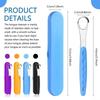 4-Pcs Stainless Steel Tongue Scraper Set w/ Travel Cases – Reduces Bad Breath, Compatible with Adults & Kids – Orange/Black/Green/Blue