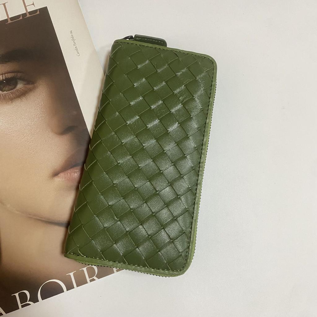 New Style Money Wallet Same Style Zero Money Envelope Small Sheepskin Real Leather Card Bag Document Card Bag Women's Card Bag Long Style