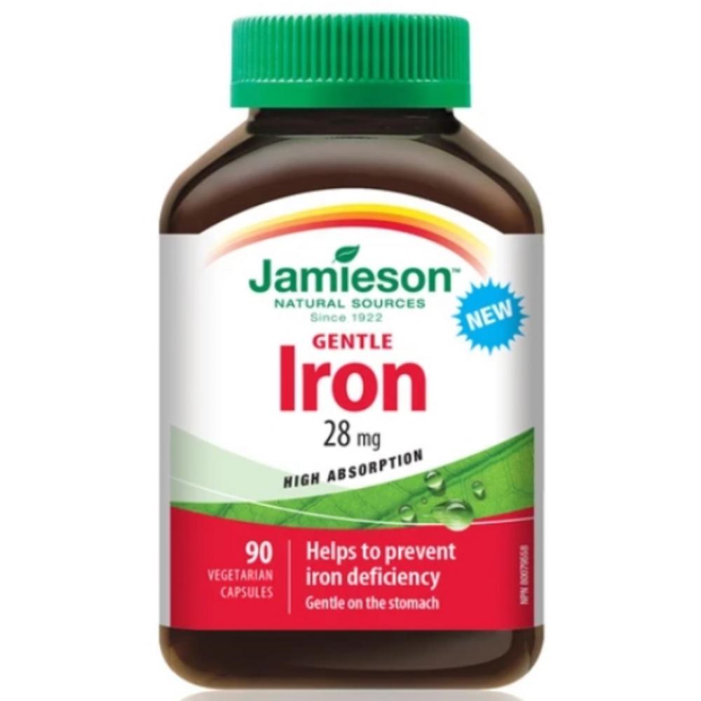 Jamieson Gentle Iron 28mg 90 Capsules (1 pcs, 90 Tablets)
