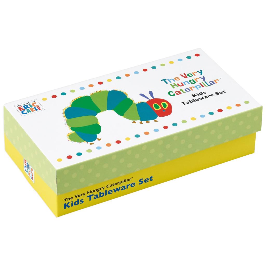 Very Hungry Dinnerware Dishwasher and Microwave Made in 807741 "The Caterpillar" Children's Set, Ceramic, Safe, Children's Dinnerware, Gift, 5-Piece