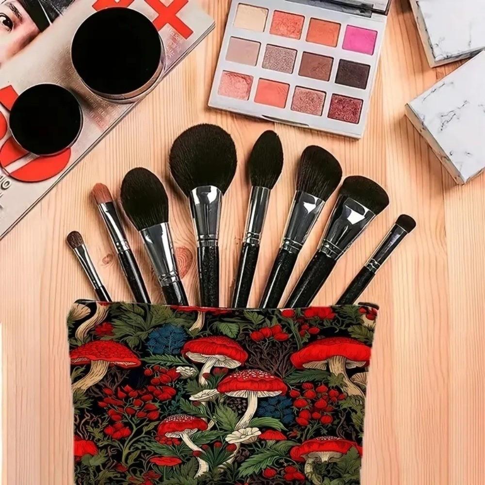 Červená houba Kosmetická taška Měsíční les Taška Nová úložná taška Pro studenty