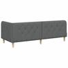 Corner Bed Frame Dark Grey 80 X 200 Cm Fabric