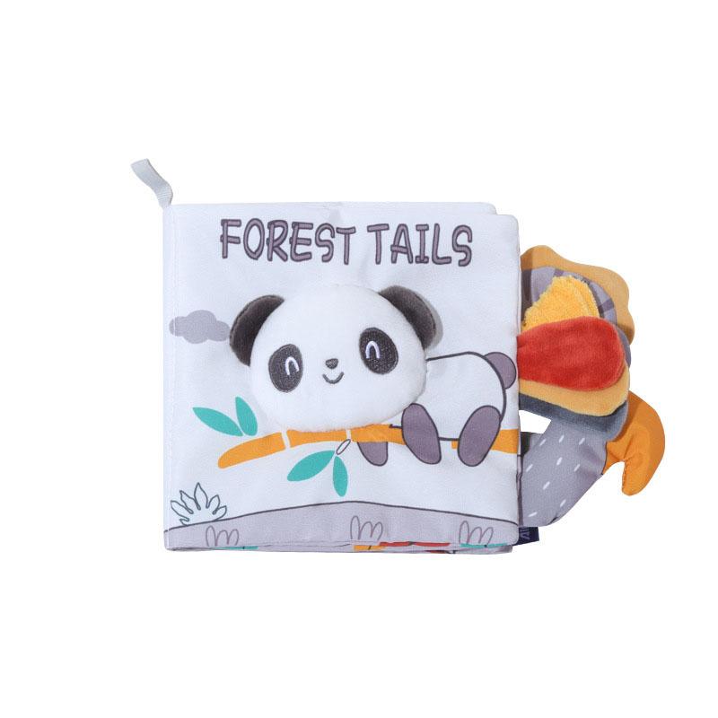 New Design Cute Plush Animal Panda Dinosaur Bee Fabric Cloth Book Baby Toy N054