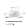Autumn Winter Womens Felt Hat Fedoras Big Brim Hats For Women British Style Vintage Church Hats Lady Flat Brim White Jazz Cap