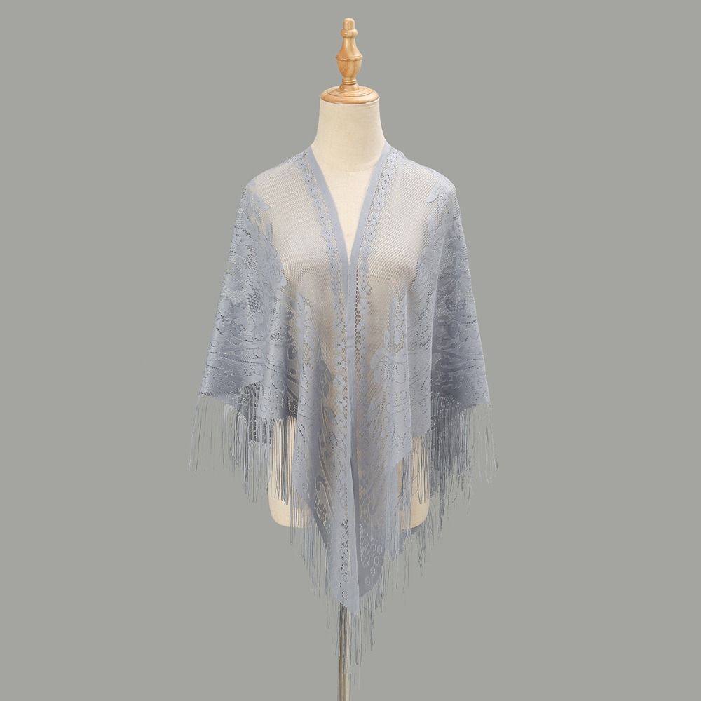 Multicolored Women Shawl With Tassel Tulle Shawl Wedding Accessories Fashion Scarf  Women