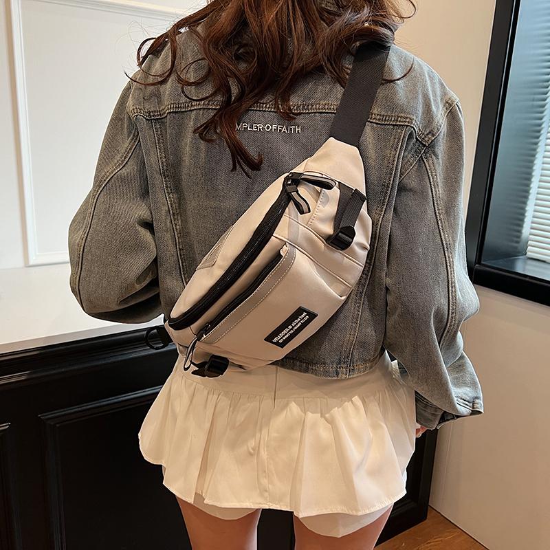 Geantă japoneză Harajuku reflectorizată pentru piept, pentru femei și bărbați, genți pentru talie, pentru studenți, pentru colaj, poșete și genți de mână