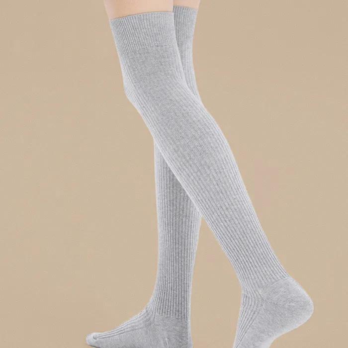 Ribbed knee-high socks 4 colors