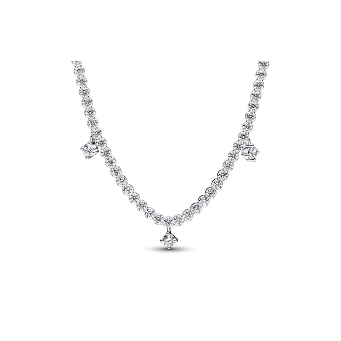 Pandora Exquisite Trendy Fashion Necklace With Shining Pendant Women necklaces 392405C01 Box
