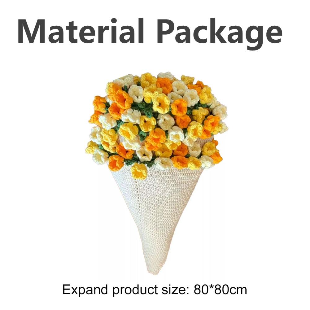 Rose Flower Blanket with DIY Material Package Handmade Soft Knitted Throw Blanket Crochet Flower Blanket Creative Gift 2025 New