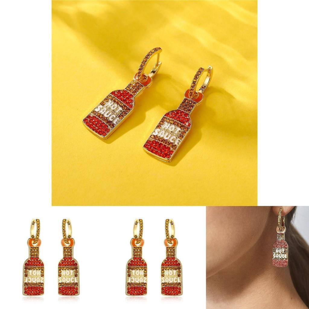 Elegant Alloy Geometric Pearl Earrings For Women Chic Bottle Shape Jewelry
