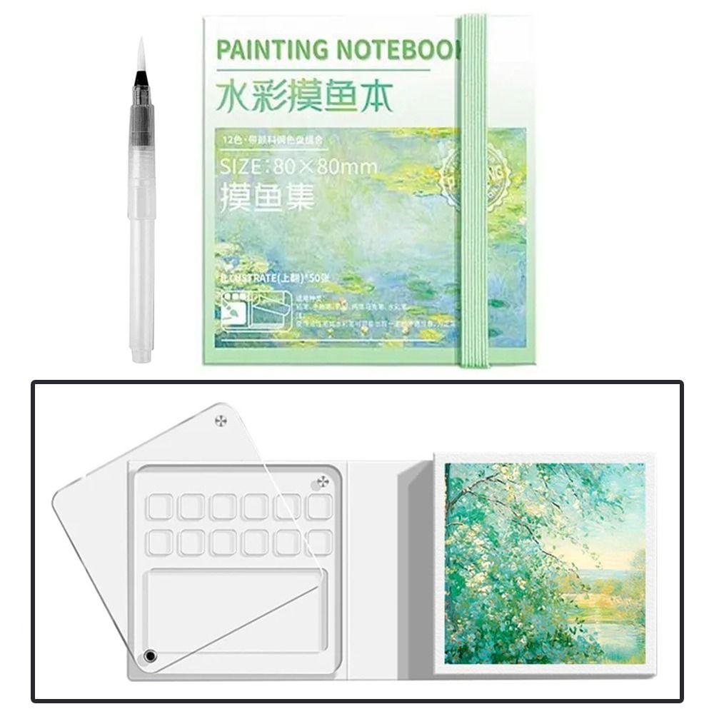 Acrylic Watercolor Paint Palette Set 8/12 Grid Empty Paint Box Travel Painting Tray Kit Artist