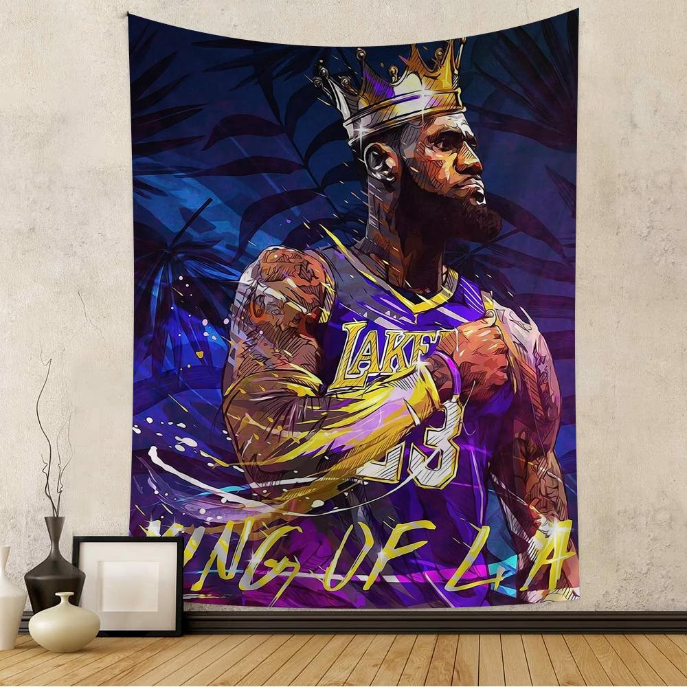 POP Basketball Player L-LeBron- James Basketball Printed Large Wall Tapestry Indian Buddha Decoration Bohemian Hippie Art Decor