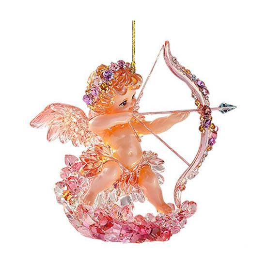 1/4Pcs Car Pendant Acrylic Scratch-Resistant Angel Heart Design Backpack Pendant Valentine Day Pendant Car Interior Accessor