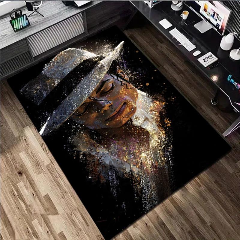 Michael Jackson Rug Carpet Office Decorative Carpet For Living Room Bedroom Door Mat Floor Rug Computer Chair Area Rug