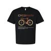 Cycopath Bicycle Graphic Unisex T Shirt With Retro Gradient Typography Design Pr