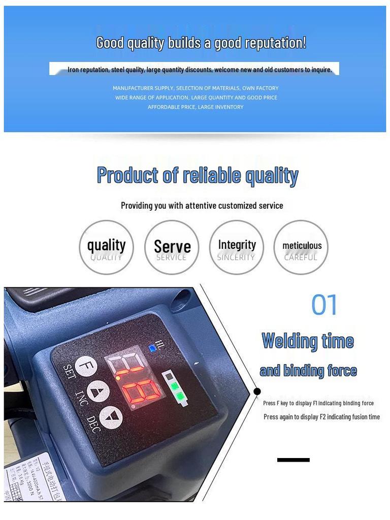 V2/V1 Portable Electric Strapping Machine for PET Plastic & Steel - Buckle-Free Hot Melt Automatic Packaging