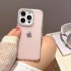 Point Drill Lens Frame Mobile Phone Case Is Suitable for Apple 16PROMAX Solid Color 15 Trend Large Hole 13/14 Matte Anti-drop