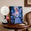 Disney Pearl Painting Frozen Elf Fairy Creative Art 5D Pearl Embroidery Cross Stitch Kit Handmade DIY Home and Room Decor Gift
