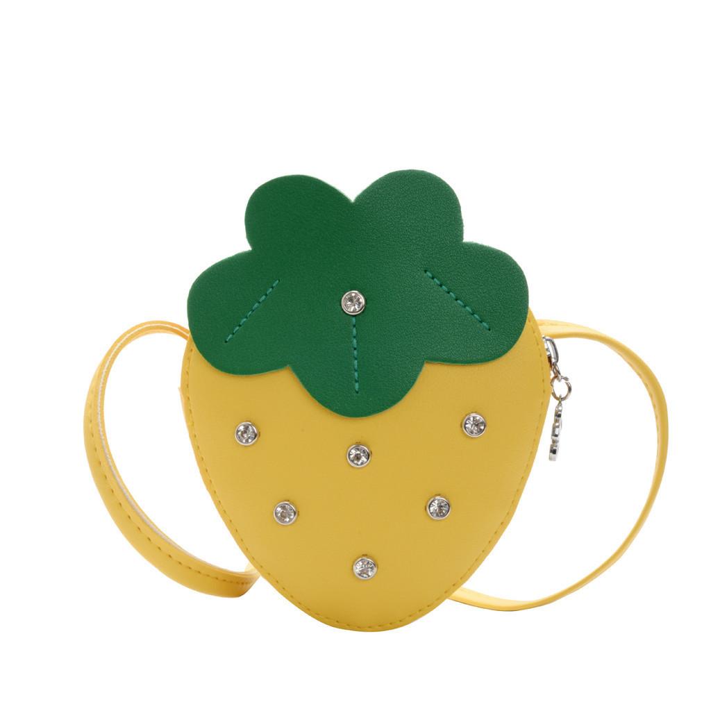 

Модная Сумка на Плечо с Рисунком Клубники Для Маленьких Девочек Из Дышащего и Износостойкого Материала жёлтый