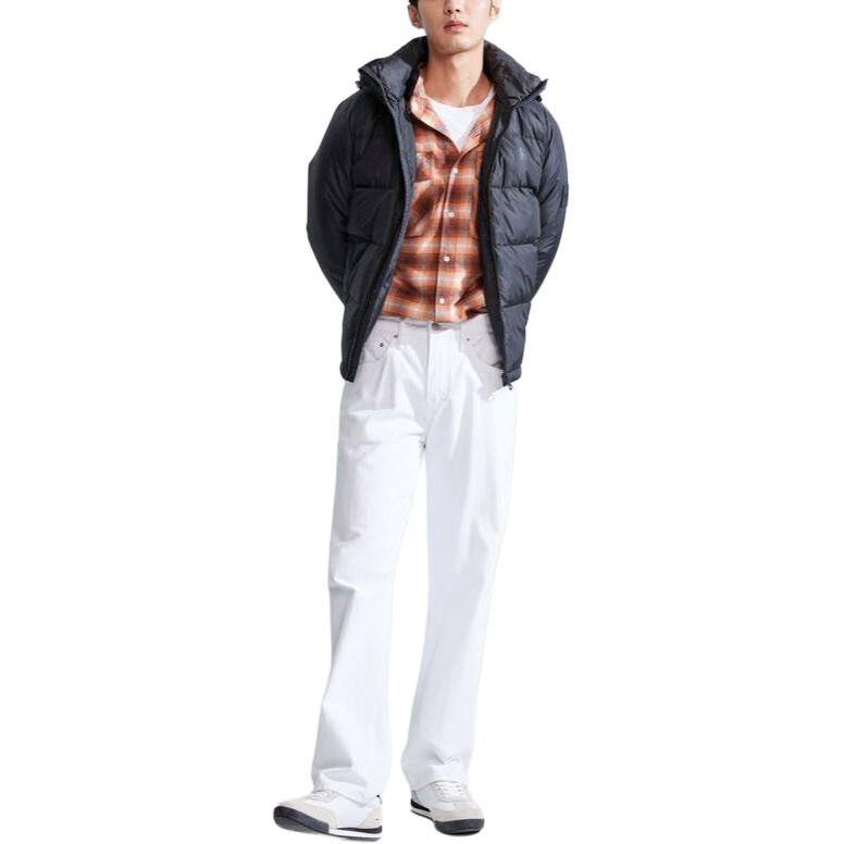 Calvin Klein Patch Duck Down Hooded Jacket Unisex Outerwear Space-Black J324341-BEH