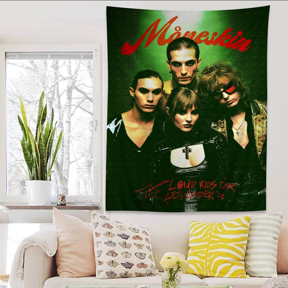 MManeskin Band Chart Tapestry Home Decoration Hippie Bohemian Decoration Divination Wall Hanging Home Decor